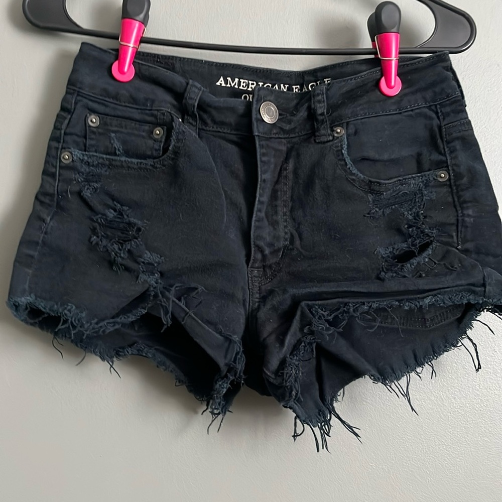 Black Jean shorts